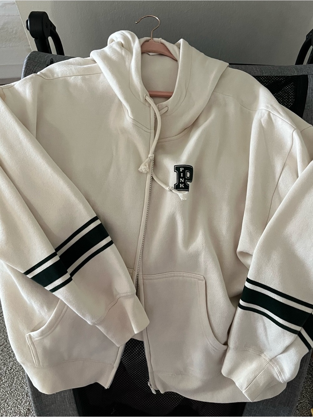 PINK Victoria's Secret Cream Hoodie .